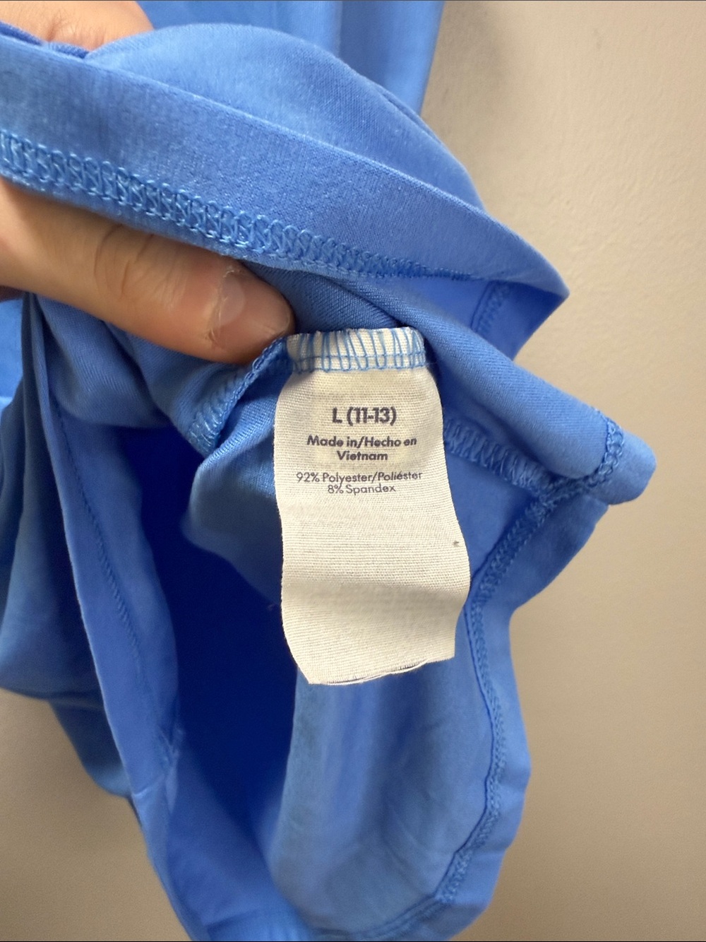 Women's Blue Scoop Neck Tank Top / Blue Basics Tank - Picture 4 of 8